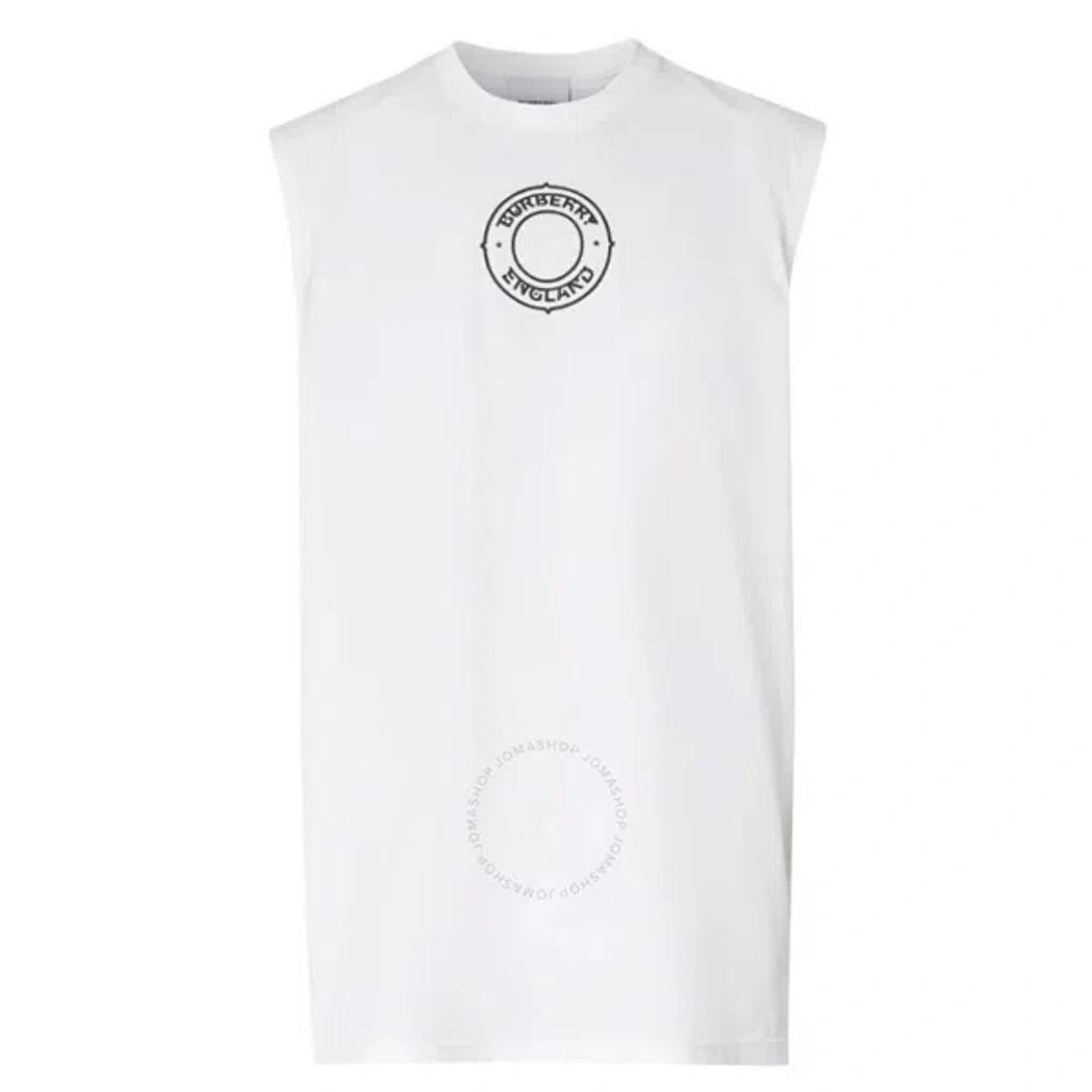 Men's Optic White Logo Graphic Print Vest Product Image