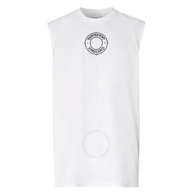 Men's Optic White Logo Graphic Print Vest Product Image