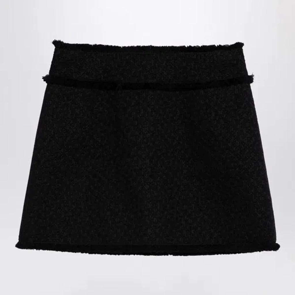 Dolce&gabbana Black Tweed Rachel Mini Skirt Women product image