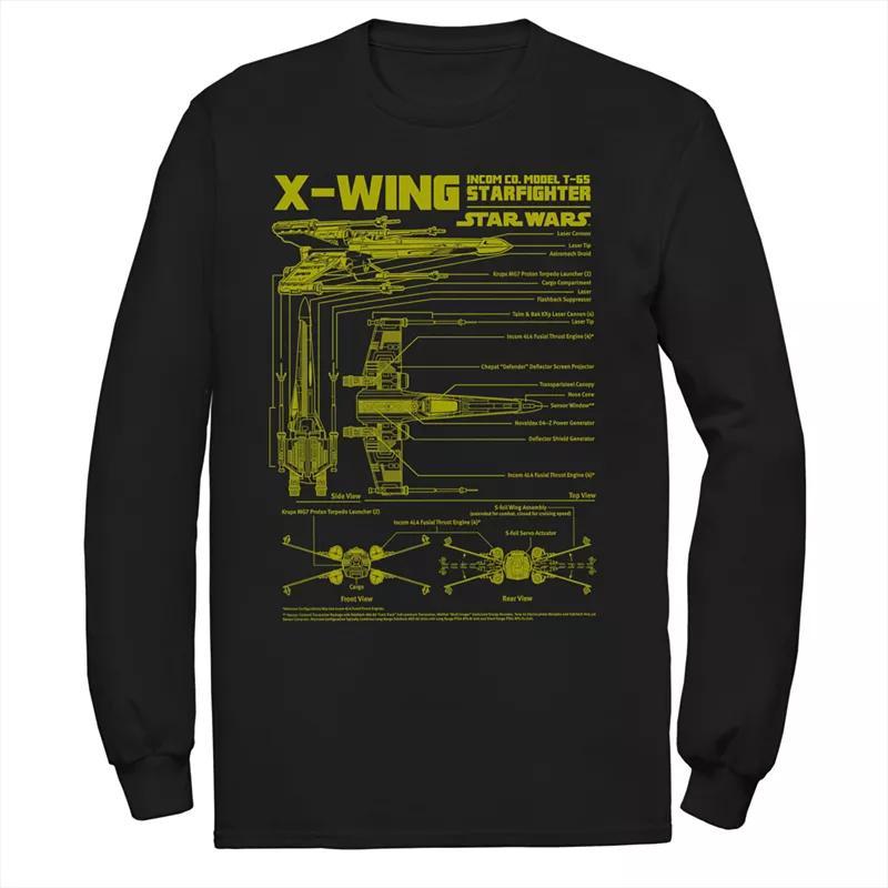 Mens Star Wars X-Wing Schematics Tee Product Image