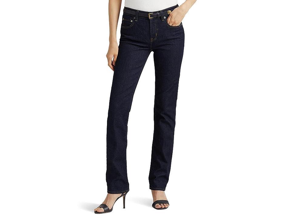 Lauren Ralph Lauren Premier Shape Memory Stretch Denim Straight Leg Ankle Jeans Product Image