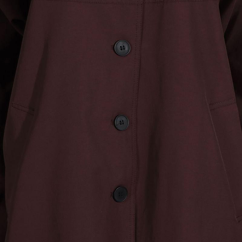 Plain Button-Up Coat Product Image