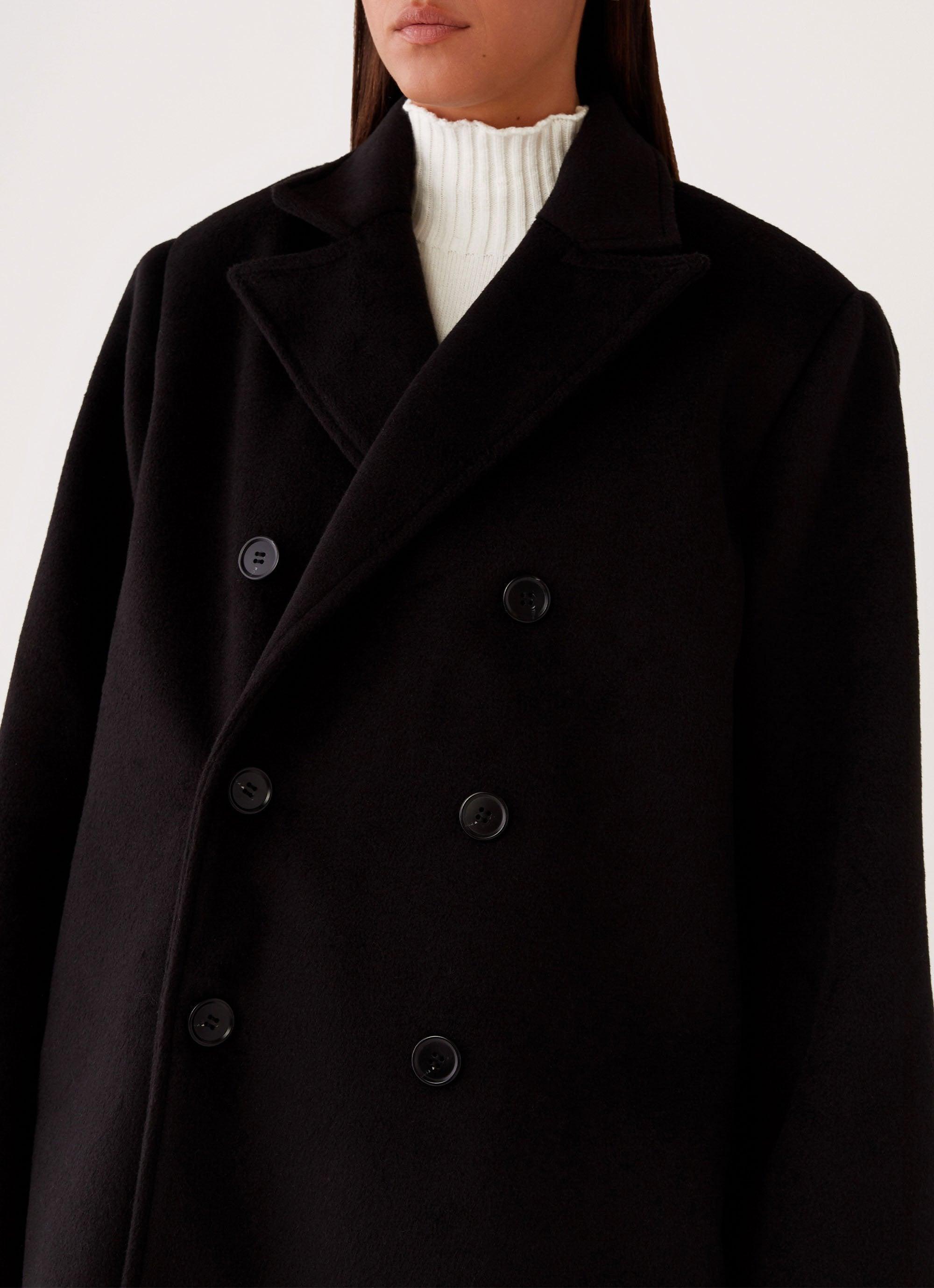 Gianni Double Breast Coat - Black Product Image