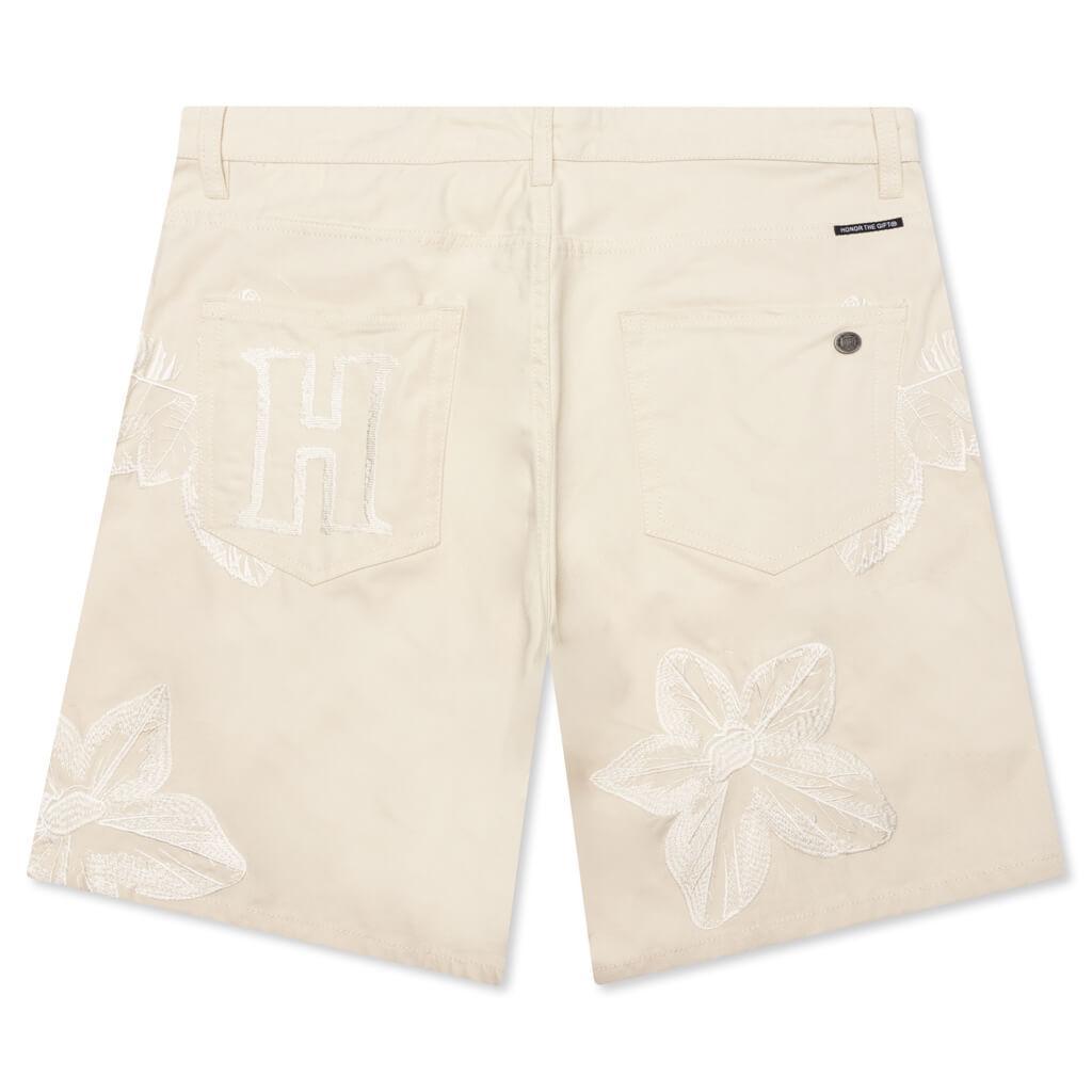 Canvas Shorts - Cream Male Product Image