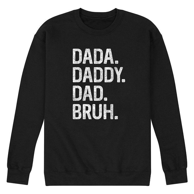 Mens Dada Daddy Dad Bruh Fleece Sweatshirt Blue Product Image