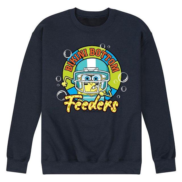 Mens SpongeBob SquarePants Bikini Bottom Sweatshirt Blue Product Image