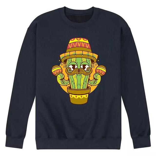 Mens Cactus Sombrero Fleece Sweatshirt Product Image