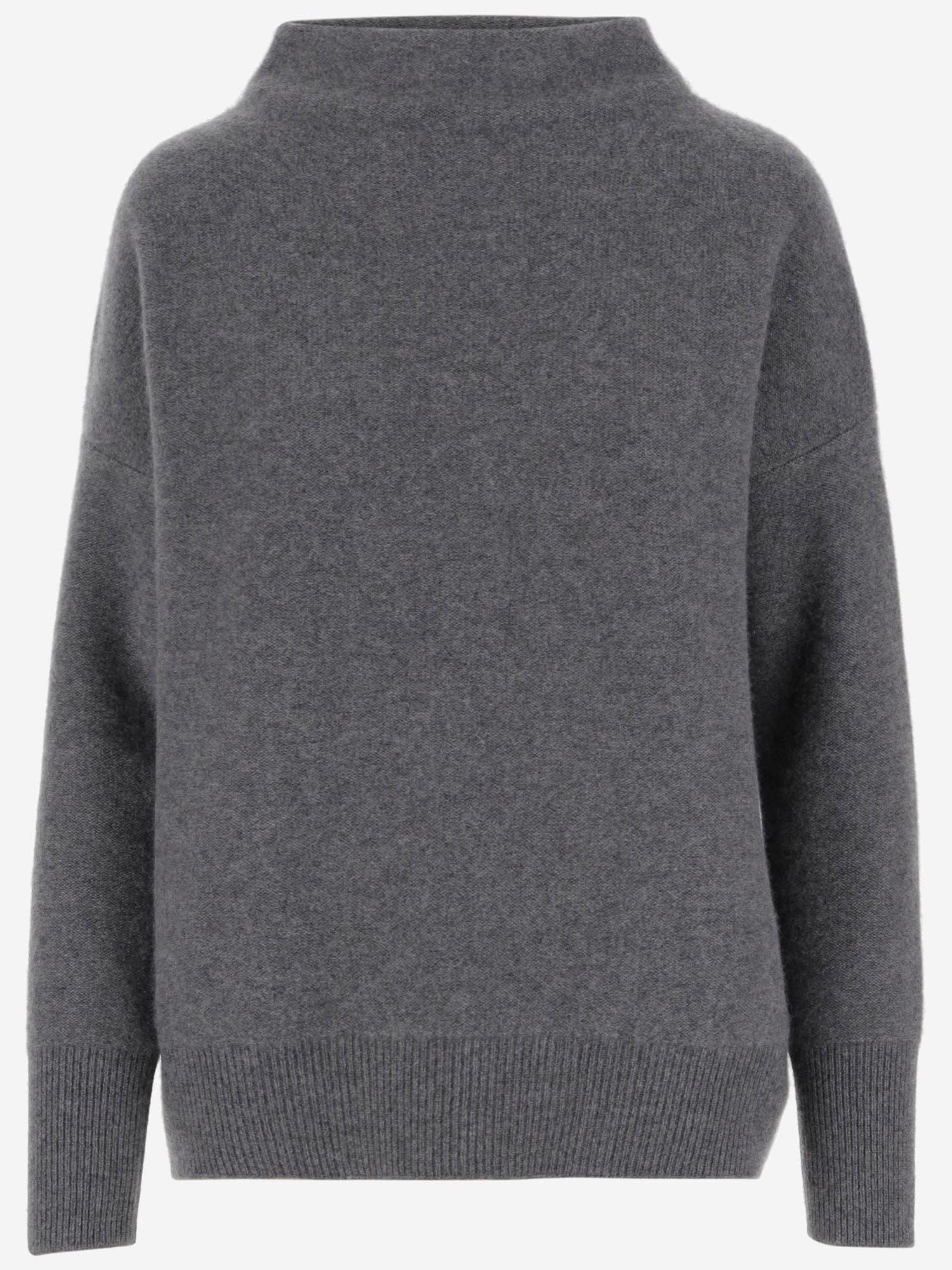 Boiled Cashmere Sweater In Grey Product Image