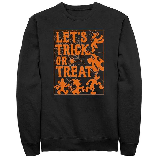 Disneys Mickey Mouse Mens Halloween Lets Trick Or Treat Silhouette Fleece Product Image