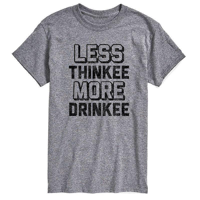 Big & Tall Less Thinkee More Drinkee Graphic Tee, Mens Product Image