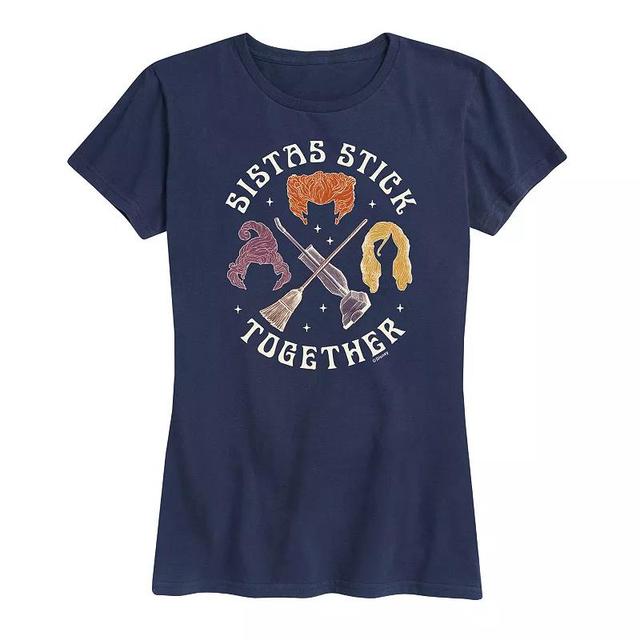 Disneys Hocus Pocus Womens Sistas Stick Together Graphic Tee, Girls Blue Product Image