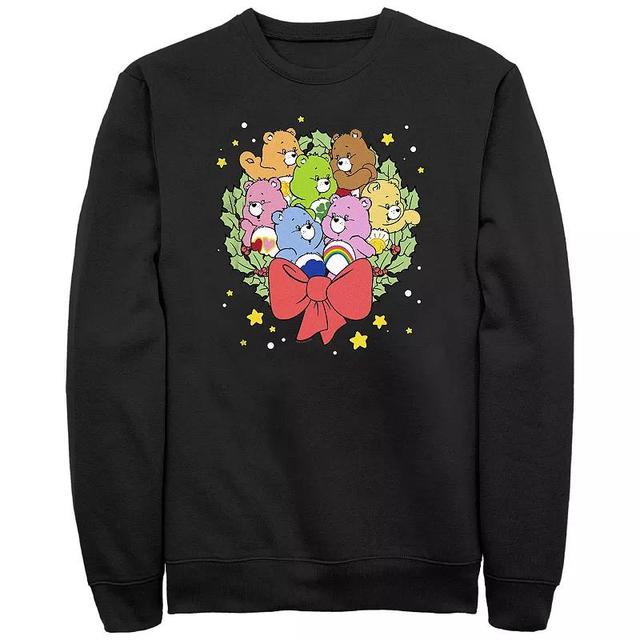 Mens Care Bears Christmas Wreath Graphic Fleece Product Image