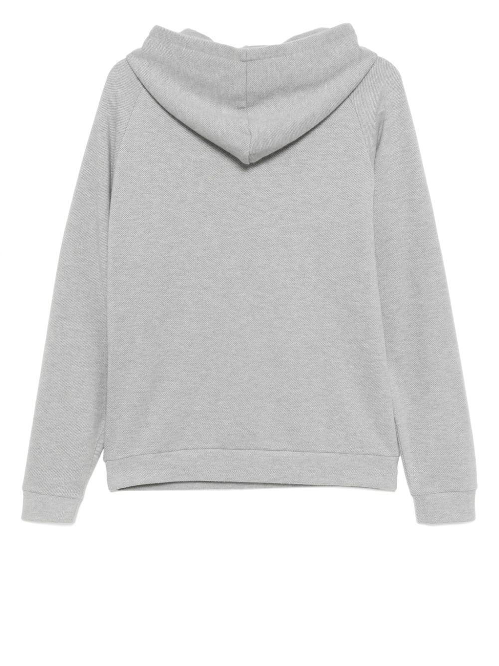 HUGO BOSS Long-sleeved Hoodie In Grey Product Image