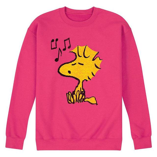 Mens Peanuts Woodstock Singing Long Sleeve Pink Product Image