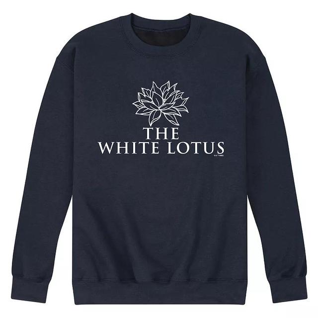 Mens White Lotus Logo Fleece Sweatshirt Pink Product Image