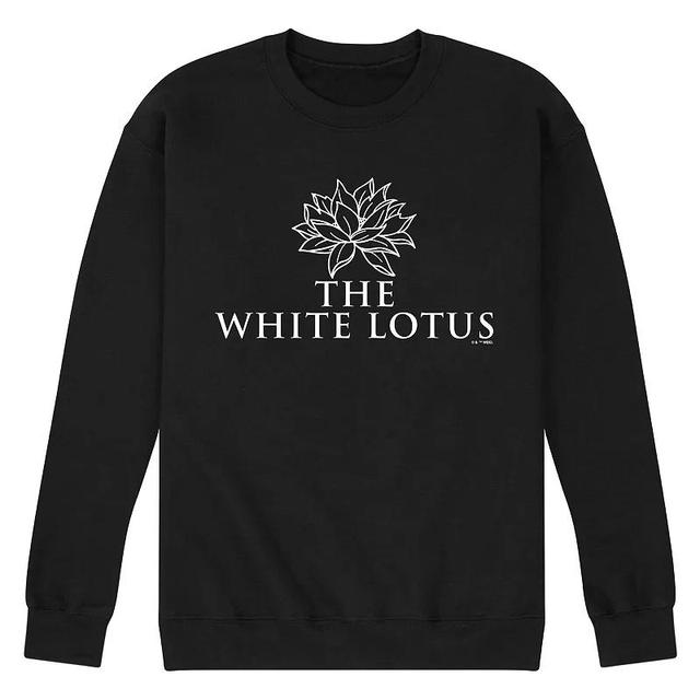 Mens White Lotus Logo Fleece Sweatshirt Product Image