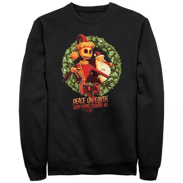 Disneys The Nightmare Before Christmas Big & Tall Jack Wreath Graphic Fleece Pullover, Mens Product Image