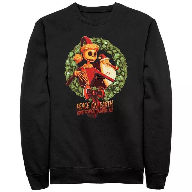 Mens Nightmare Before Christmas Peace On Earth Good Scares Towards All Sweatshirt Product Image