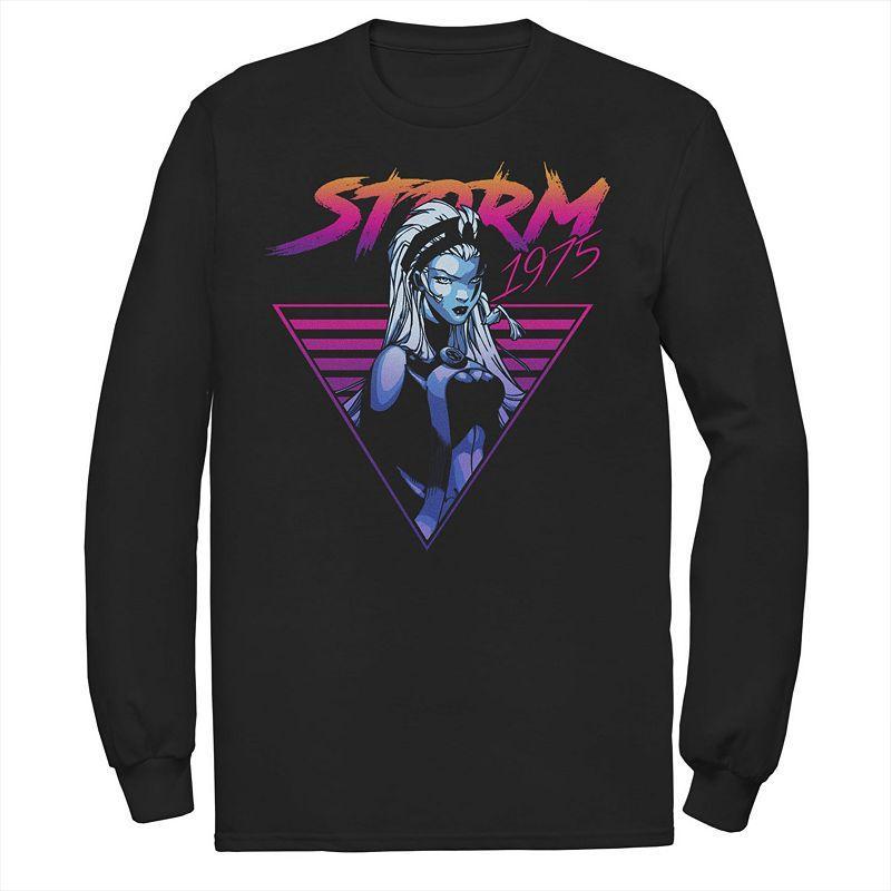 Mens Marvel X-Men Storm 80s Retro Triangle Gradience Long Sleeve Graphic Tee Product Image