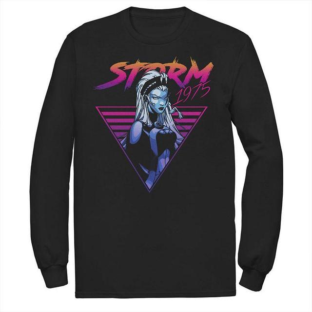 Mens Marvel X-Men Storm 80s Retro Triangle Gradience Long Sleeve Graphic Tee Product Image