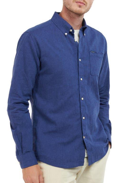 Barbour Nelson Tailored Fit Solid Linen & Cotton Button-Down Shirt Product Image