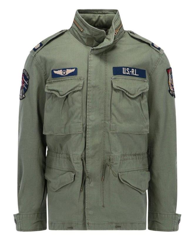 Logo Patch Jacket In Green Product Image