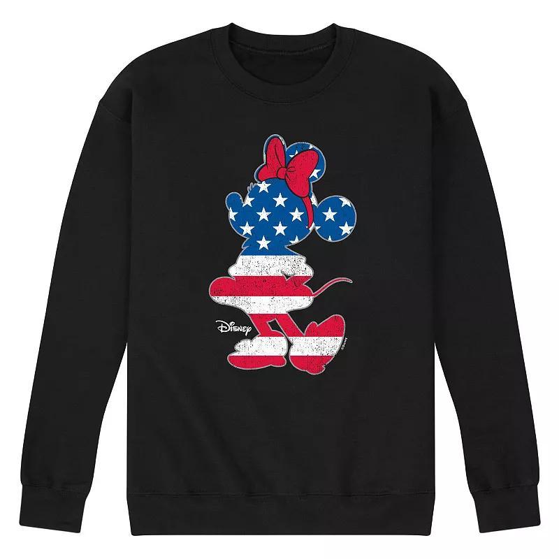 Disneys Minnie Mouse Mens Americana Fleece Sweatshirt Blue Product Image