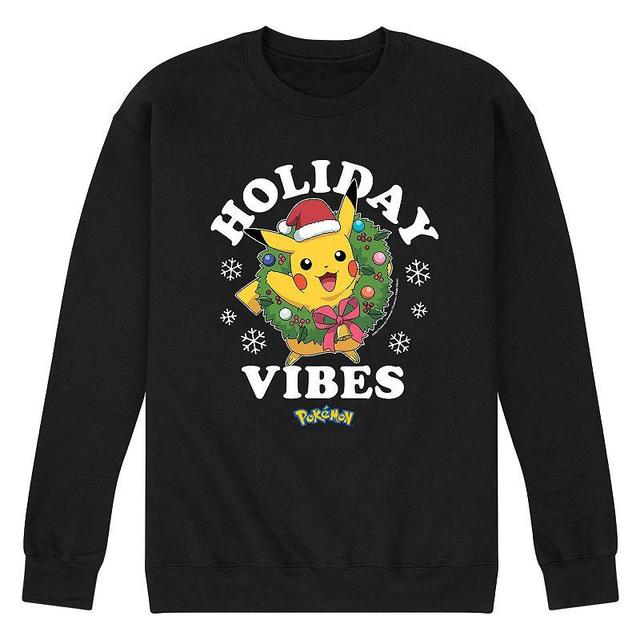 Mens Pokemon Holiday Vibes Sweatshirt Black Product Image