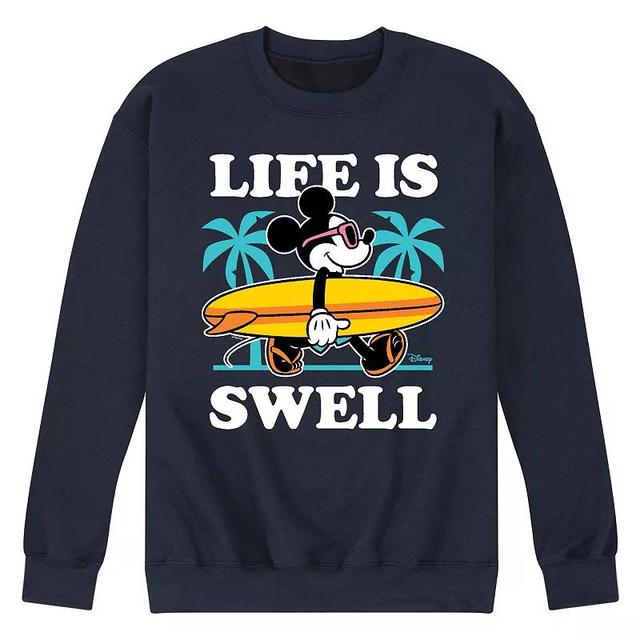 Disneys Mickey Mouse Mens Life Is Swell Fleece Sweatshirt Product Image