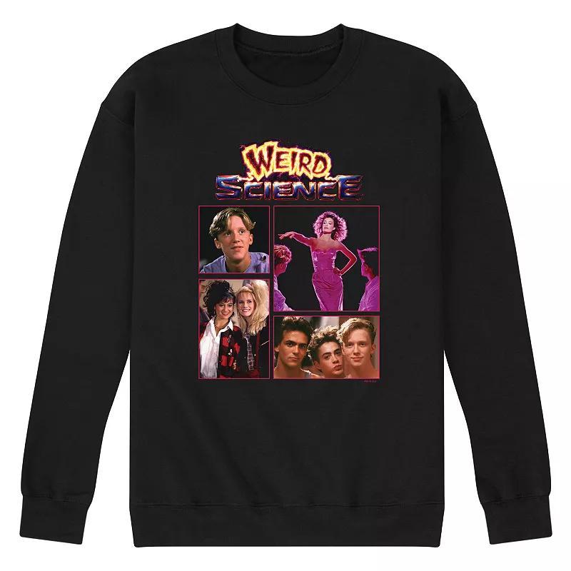 Mens Weird Science Cast Grid Fleece Sweatshirt Product Image