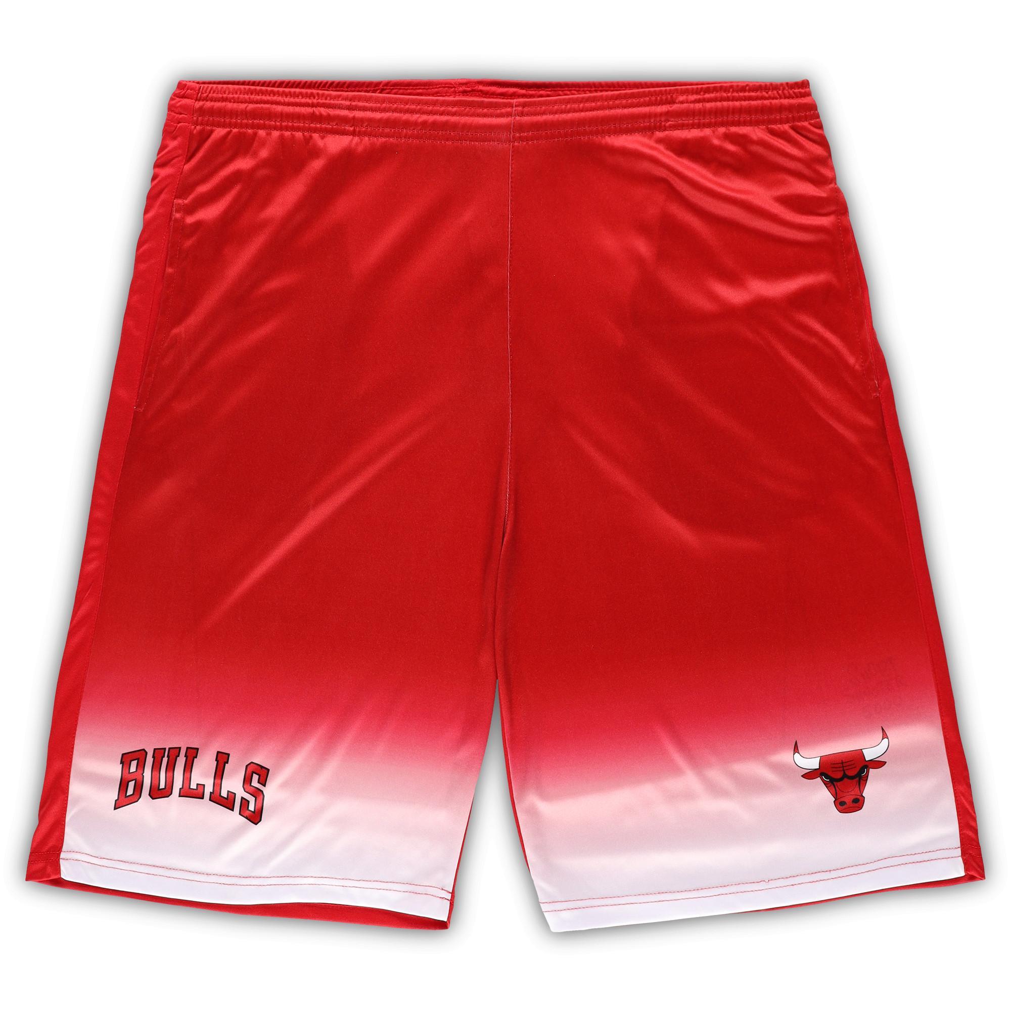 Fanatics Mens Red Chicago Bulls Big Tall Fadeaway Shorts Product Image