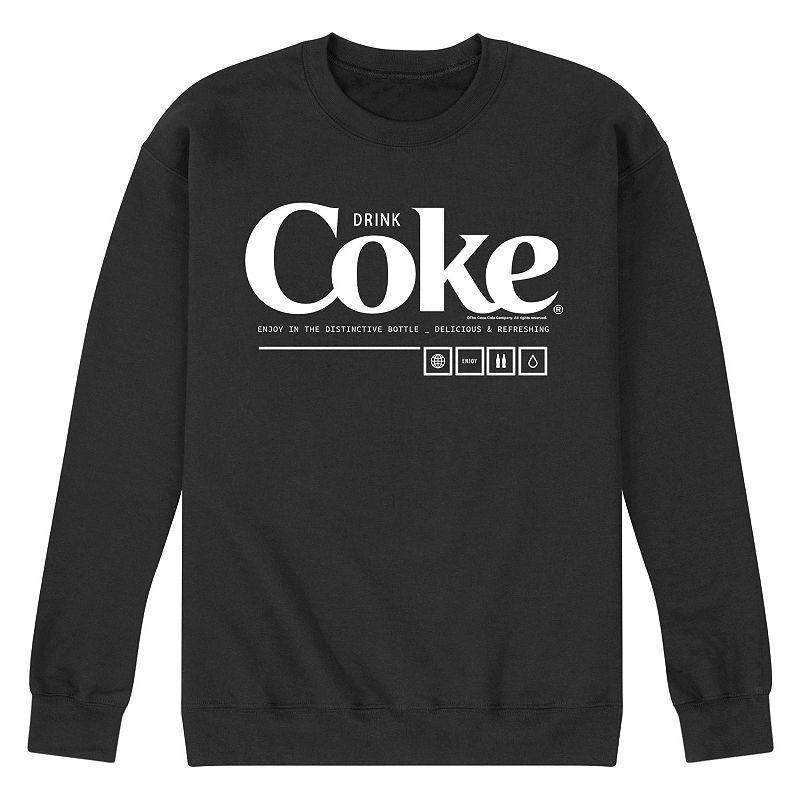 Mens Coca-Cola Drink Coke Enjoy Graphic Fleece Sweatshirt Product Image