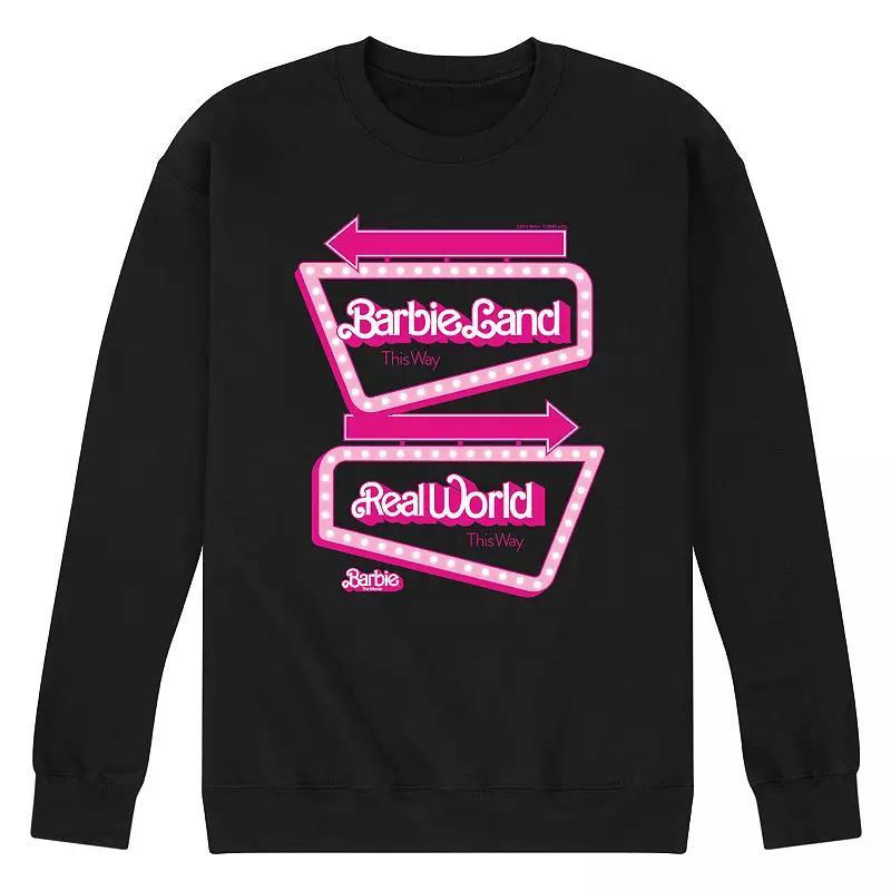 Mens Barbie The Movie Barbie Land Fleece Sweatshirt Product Image