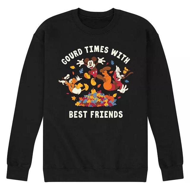 Disneys Mickey Mouse & Friends Mens Gourd Times With Best Friends Fleece Sweatshirt Product Image