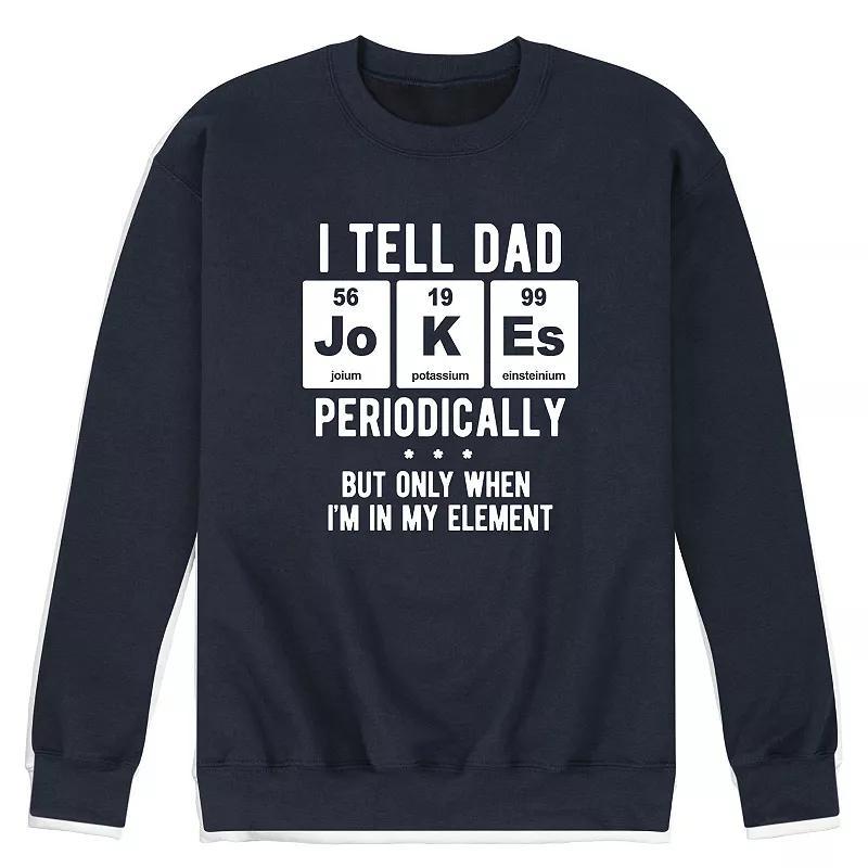 Mens Dad Jokes Periodically Graphic Fleece Sweatshirt Product Image