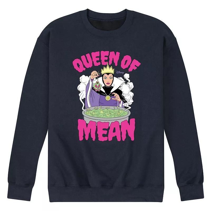 Disney Villains Mens Queen Of Mean Fleece Graphic Tee Blue Product Image