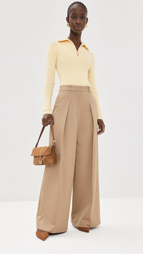 Victoria Beckham Half Zip High Neck Top | Shopbop Product Image