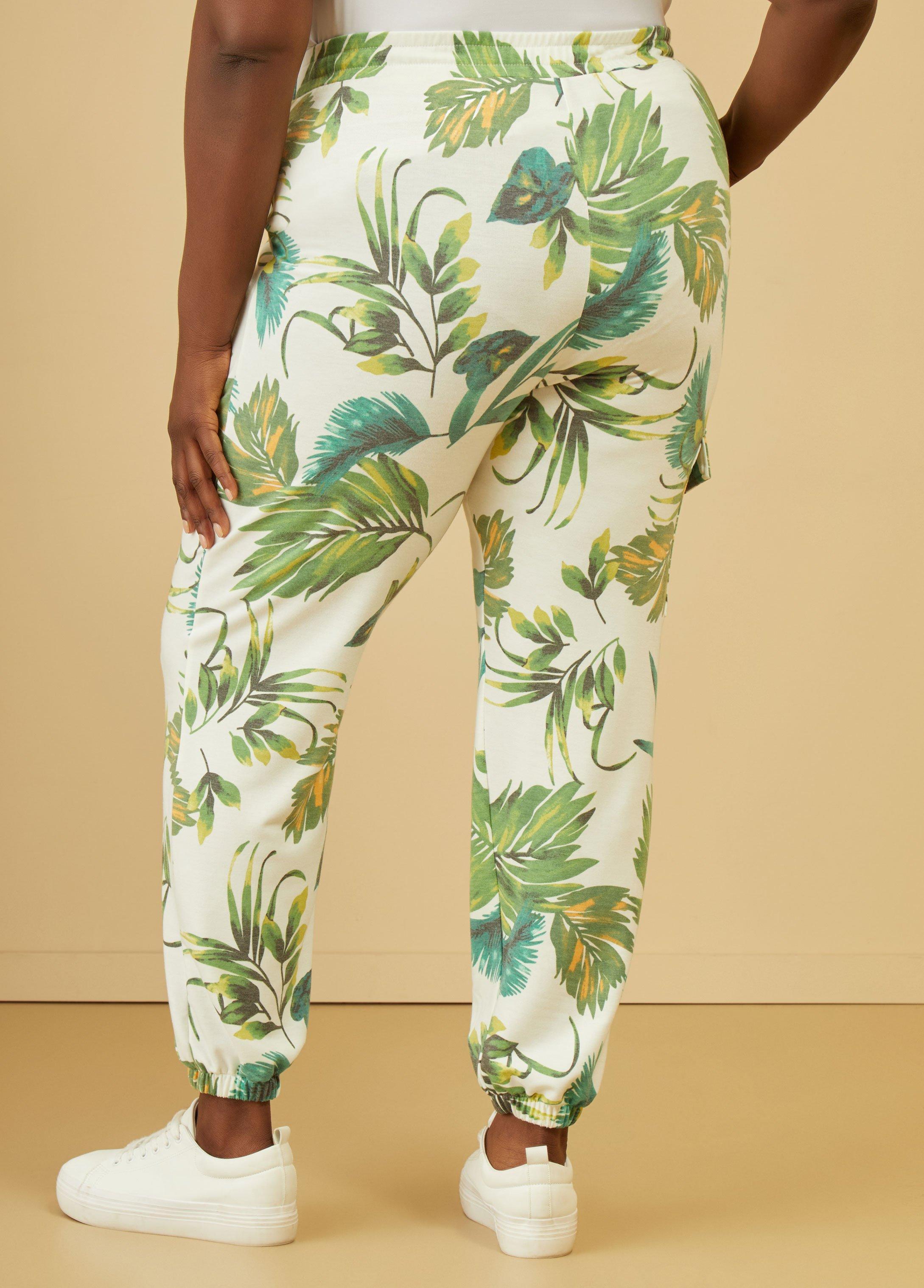 Tropical Print Joggers Product Image