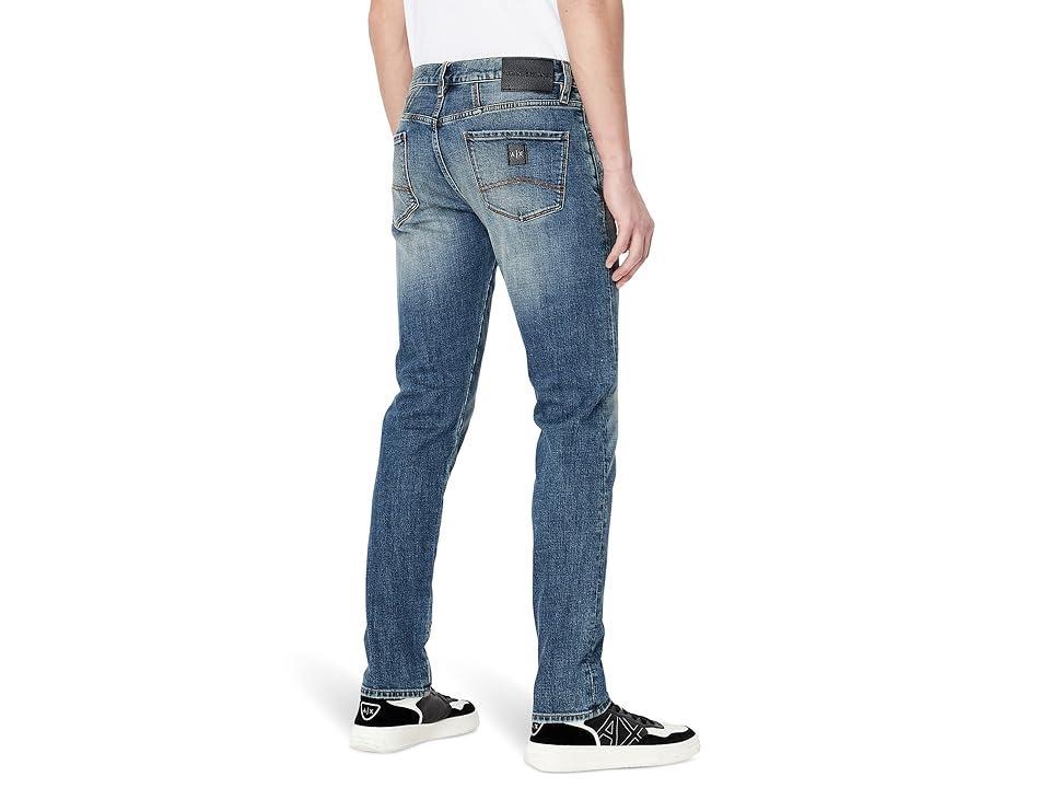 Armani Exchange Five-Pocket Denim Jeans (Indigo Denim) Men's Jeans Product Image