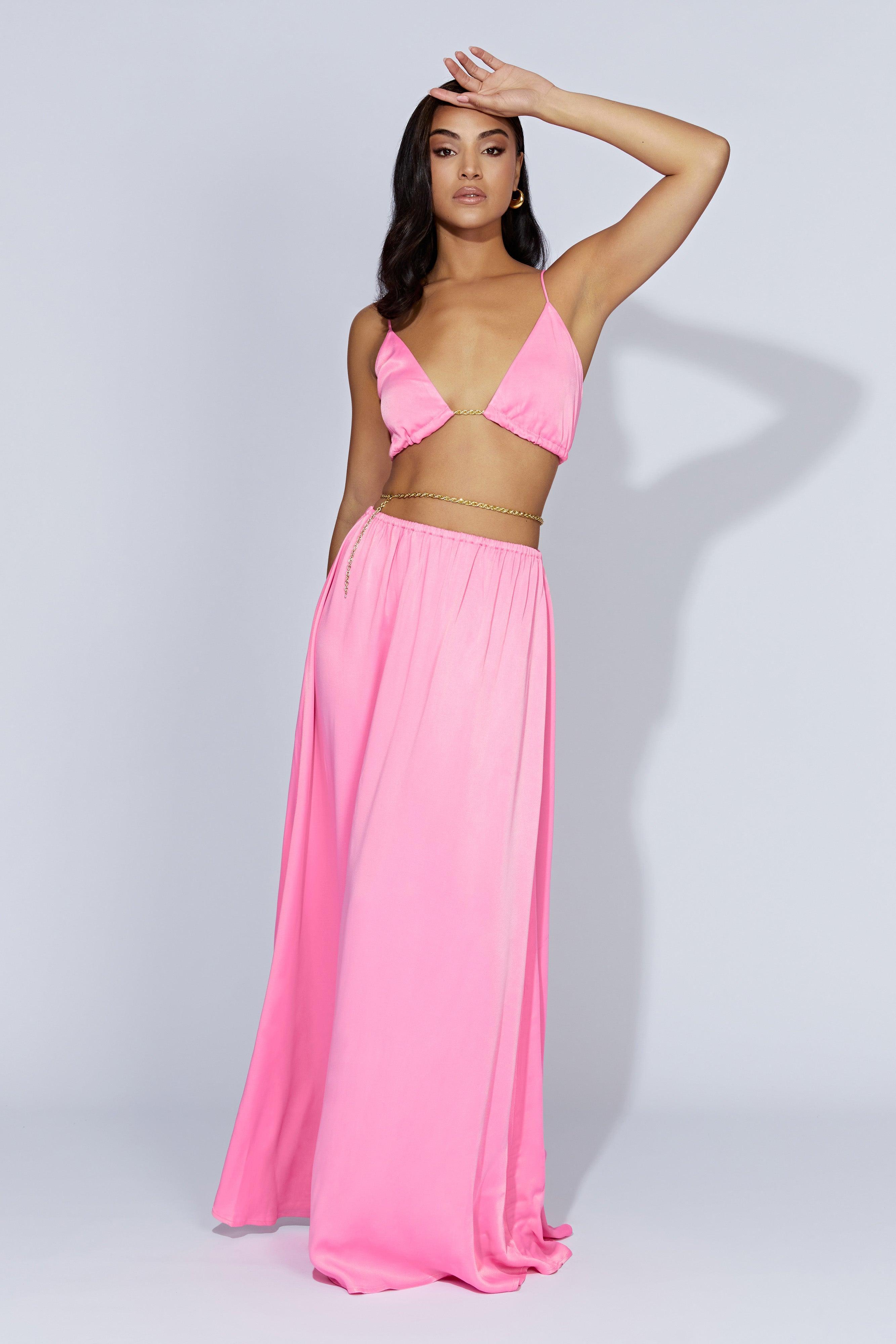 Colette Chain Maxi Dress - Bubblegum Pink Product Image