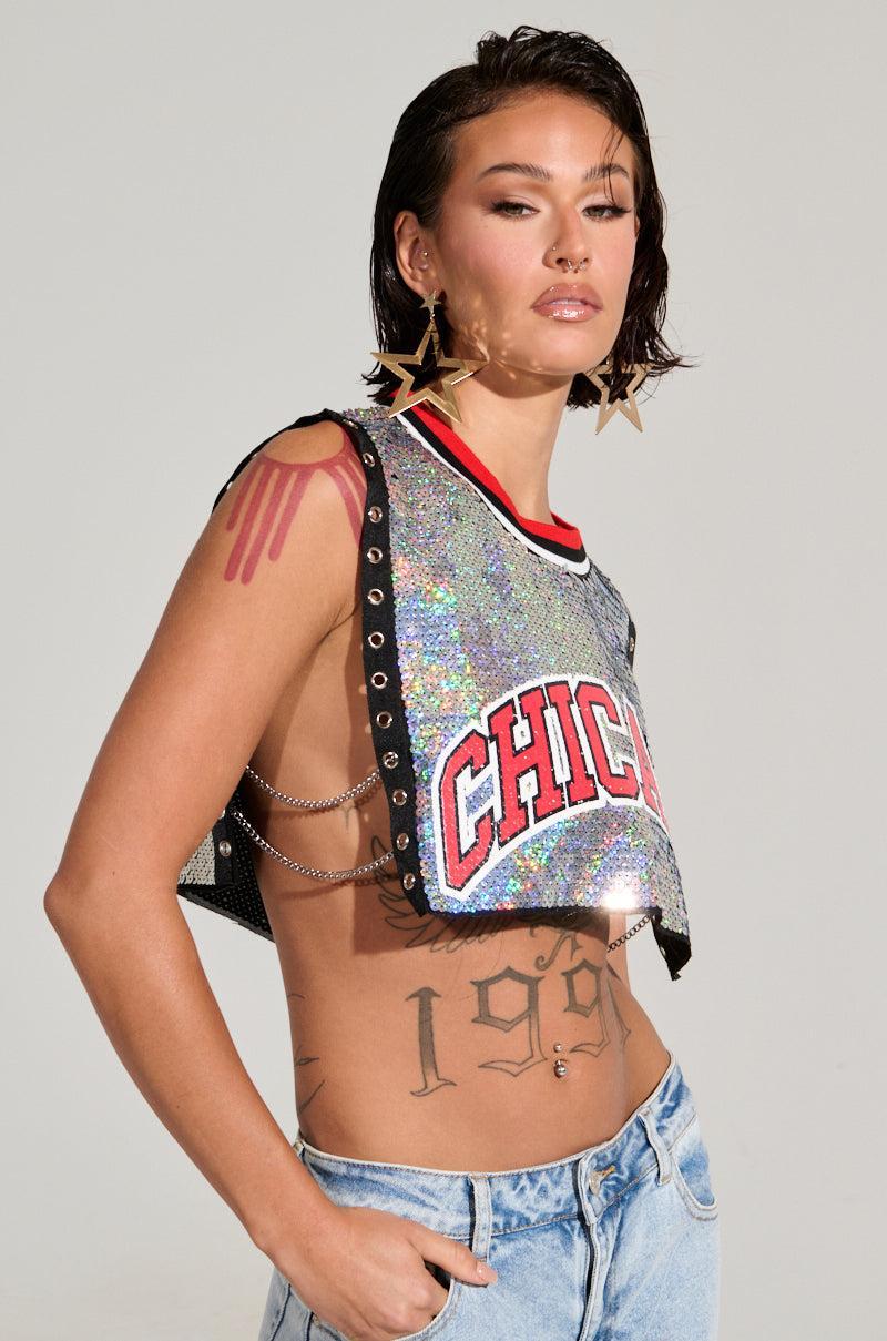 CHICAGO SEQUIN CROPPED TANK product image