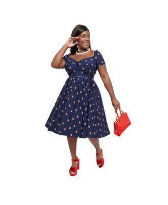 Plus Size 1950s Midge Sweetheart Neckline Swing Dress Product Image