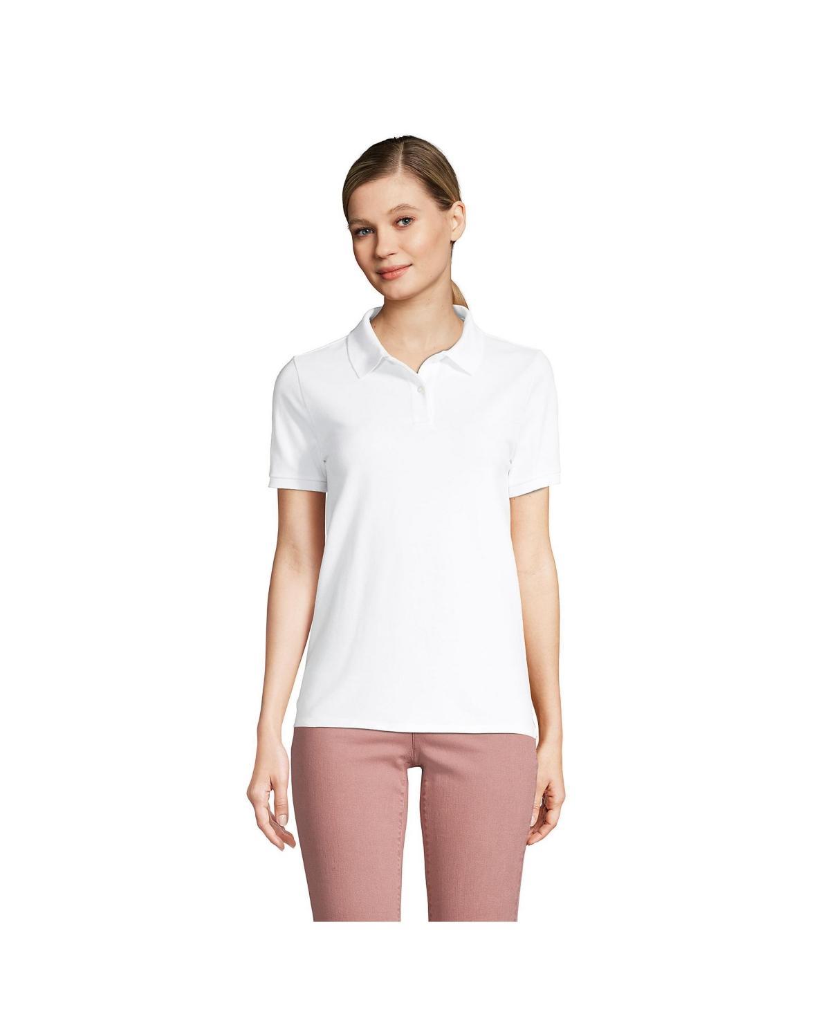 Petite Lands End Mesh Polo Shirt, Womens Product Image