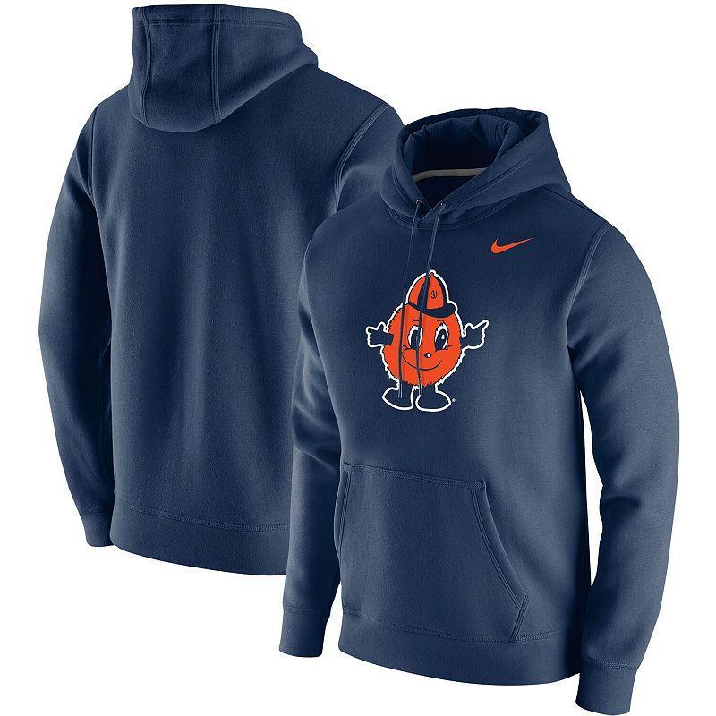 Mens Nike Syracuse Orange Vintage School Logo Pullover Hoodie Blue Product Image