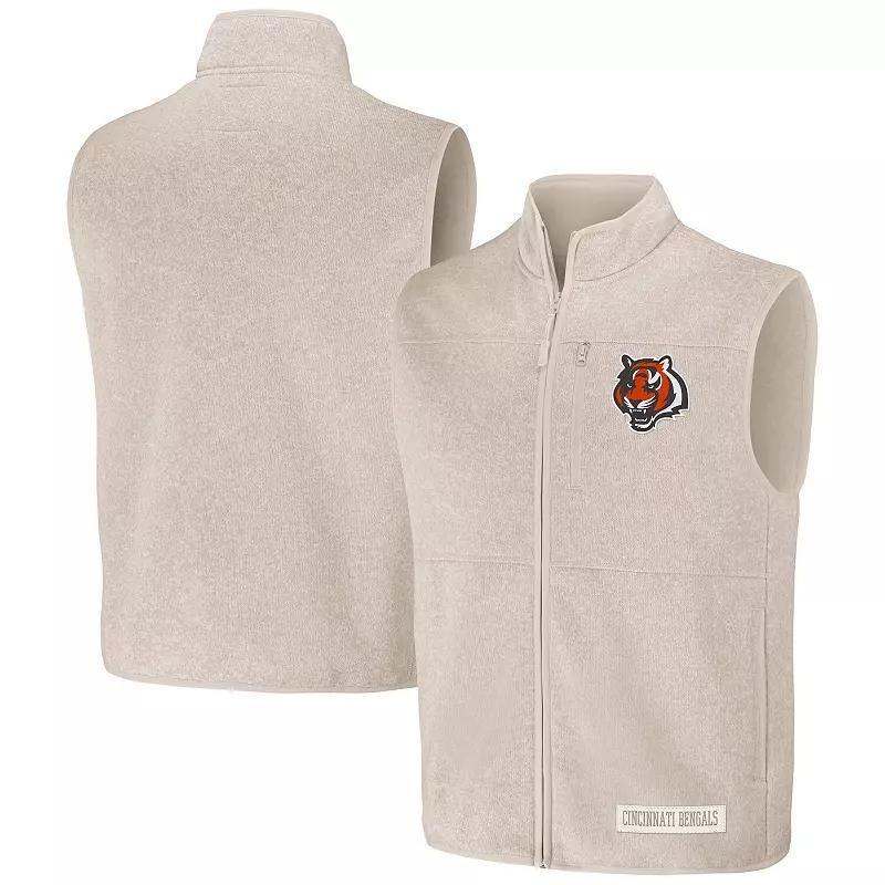 Mens NFL x Darius Rucker Collection by Fanatics Oatmeal Cincinnati Bengals Full-Zip Sweater Vest Product Image