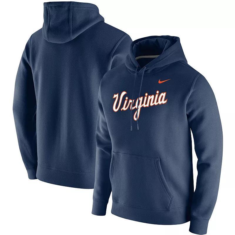 Mens Nike Virginia Cavaliers Vintage School Logo Pullover Hoodie Blue Product Image