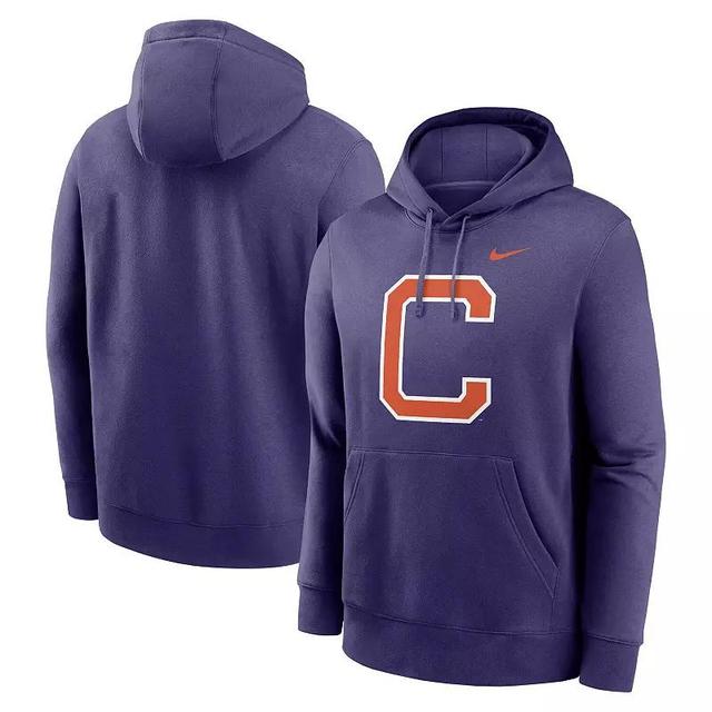 Mens Nike Clemson Tigers Primetime Alternate Logo Club Fleece Pullover Hoodie Product Image