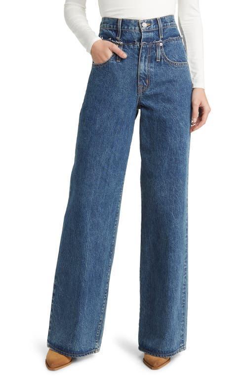 SLVRLAKE Re-Worked Double High Waist Organic Cotton Wide Leg Jeans Product Image