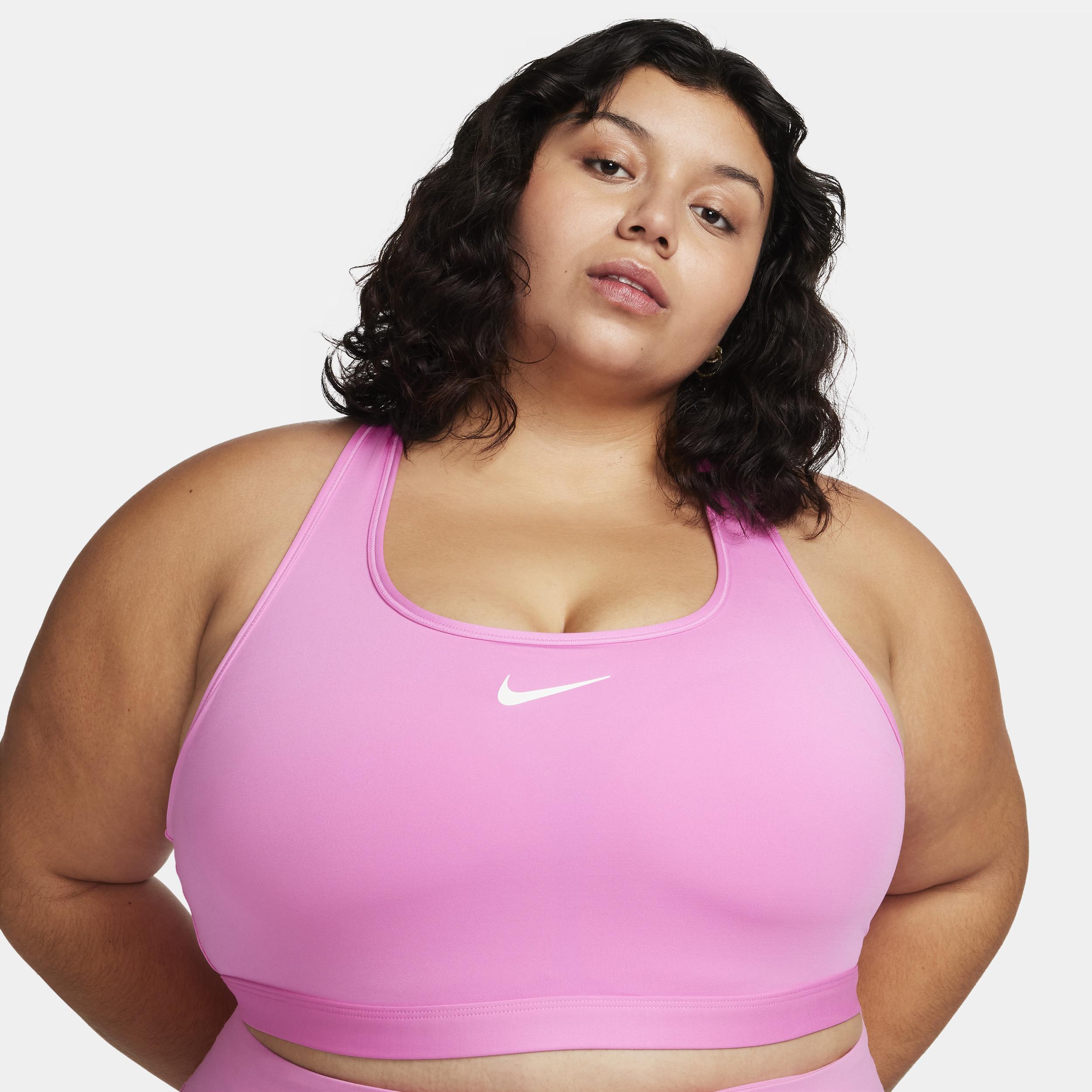 Plus Size Nike Swoosh Medium Padded Sports Bra, Womens Product Image