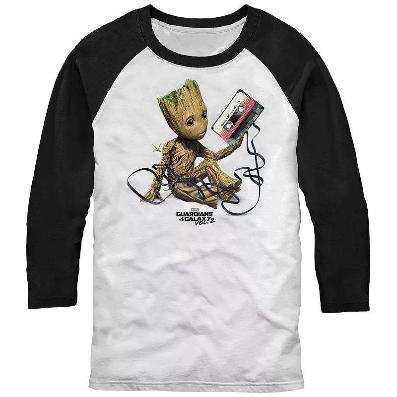 Mens Marvel Guardians Of The Galaxy Vol. 2 Groot Tape Raglan Graphic Tee Product Image